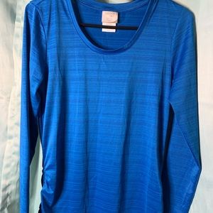 Blue workout shirt
